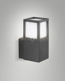 Smuk applique grigio scuro da esterno 1 luce attacco e27 ip54