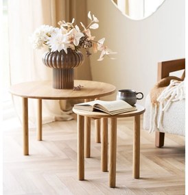 Tavolino rotondo in rovere massiccio ø 40 cm Jena – House Nordic