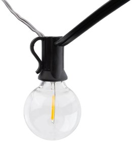 Catenaria SOLARE 10 Lampadine LED 05W Bianco Caldo - 5.5m Colore Bianco Caldo 2.700K