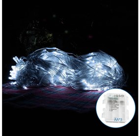 Aigostar - Catena LED natalizia da esterno 200xLED/8 funzioni 6x1,5m IP44 bianco freddo