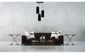 Lampadario a sospensione con filo AVALO 3xE27/60W/230V diametro 35 cm nero