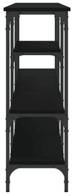 Tavolino Consolle Nero 160x29x80 cm in Legno Multistrato