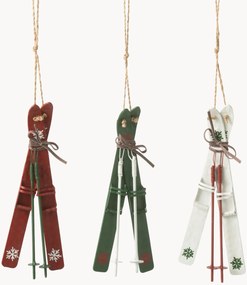 Set di 3 addobbi di Natale Skis