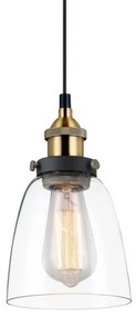 ITALUX MDM-2563/1 GD+CL - Lampadario a sospensione con filo FRANCIS 1xE27/40W/230V nero/oro