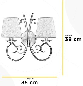 ONLI - Applique POMPEI 2xE14/6W/230V bronzo