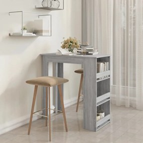 Tavolo Bar Con Ripiani Grigio Sonoma 102x50x103,5cm Truciolato /