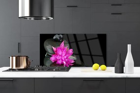 Pannello cucina paraschizzi Fiore di pietre nere 100x50 cm
