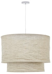 Kave Home - Paralume per lampada da soffitto Mariela in lino con finitura in beige Ã˜ 60 x 40 cm