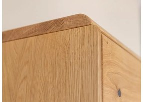 Cristalliera moderna 1 anta in rovere naturale massello oliato