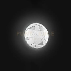 Plafoniera in metallo con vetro decorato fish 1 luce attacco e27 d....