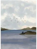 Coordonne Carta da parati panoramica Dungeness View - Blue