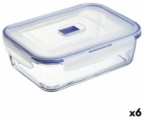 Porta pranzo Ermetico Luminarc Pure Box Active 22 x 16 cm 1,97 l Bicolore Vetro (6 Unità)