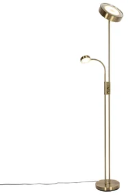 Lampada da terra bronzo con LED e dimmer con lampada da lettura - Kelso