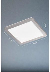 Plafoniera LED grigia 30x30 cm Gotland - Fischer &amp; Honsel