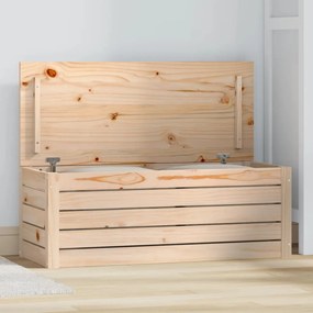 Contenitore Portaoggetti 89x36,5x33 Cm Legno Massello Pino /