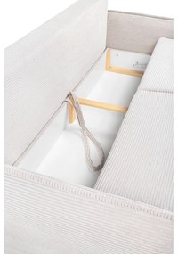 Divano letto in velluto a coste beige 218 cm Tori - Bonami Selection