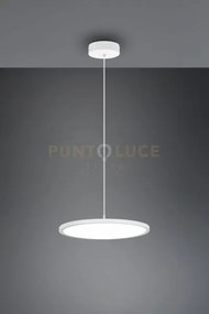 Sospensione tray led dimmerabile d.40cm in metallo bianco 340910131