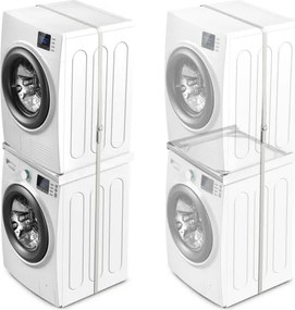 Meliconi 656115 - Distanziale per lavatrice e asciugatrice 70 cm bianco