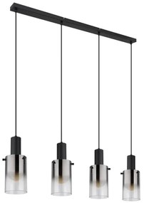 Globo 15907-4H - Lampadario a sospensione con filo FLORENTINA 4xE27/40W/230V nero