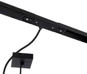 Sistema a binario monofase bronzo scuro con 4 faretti e alimentatore quadrato - Jeana