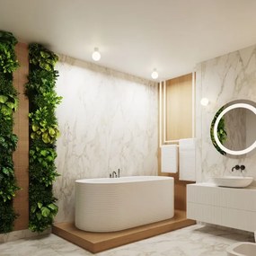Sollux SL.1708 - Plafoniera da bagno HALO 1xG9/8W/230V IP44 bianco