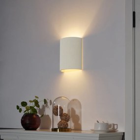 Lampada da parete scandinava bianca ovale - Plaster
