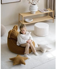 Cuscino per divano da bambini marrone con rivestimento in bouclé Star – Wigiwama