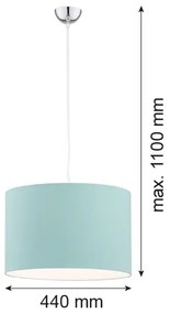 Argon 4135 - Lampadario su corda MAGIC 1xE27/15W/230V turchese