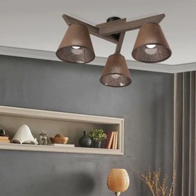 Brilagi - Lampadario LED ANTHONY 3xE14/40W/230V rovere noce/marrone