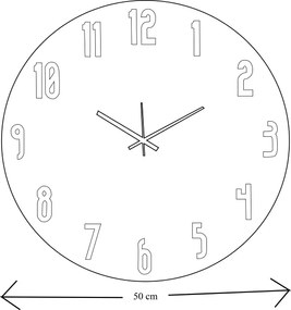 Orologio da parete in legno laminato BRC - D50 INGRANAGGI