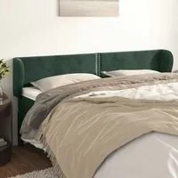 Testiera ad Orecchio Verde Scuro 203x23x78/88 cm in Velluto cod mxl 78541