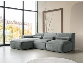 Divano angolare componibile verde (con penisola a sinistra) Flex Felix – Miuform