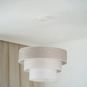 Brilagi - Lampadario a sospensione con filo ALASKA LUNETA 1xE27/15W/230V diametro 45 cm grigio/color crema