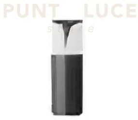 Ges730- paletto h.30cm d.9cm grigio antracite 1 luce attacco e27 ip44