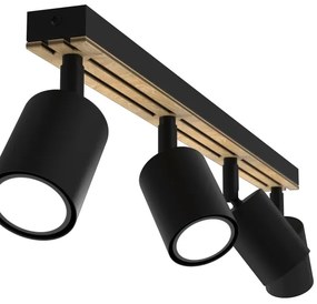 Faretto TERRA 4xGU10/8W/230V nero/quercia