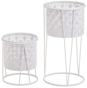 Portafiori in metallo in set di 2 pezzi ø 22 cm (altezza 40 cm) - Casa Selección