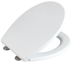 WENKO 24516100-WC sedile WC portata 300/350 kg 37x44,5 cm bianco/argento