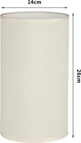 Brilagi - Paralume per lampada da tavolo TABLON E27 Ø 14 cm colore crema