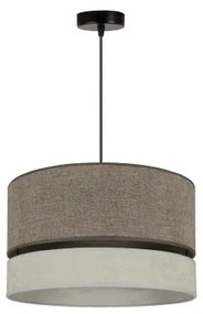 Duolla - Lampadario a sospensione con filo DOUBLE 1xE27/15W/230V diametro 40 cm marrone/grigio