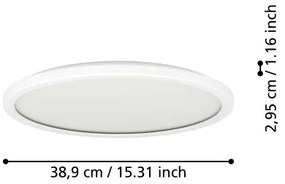 Eglo 901472 -LED RGBW Lampada dimmerabile da esterno ROVITO-Z 18,5W/230V diametro 38,9cm IP44 bianco