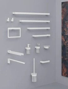 Gedy - Set da 2 ganci a parete PIRENEI, bianco opaco