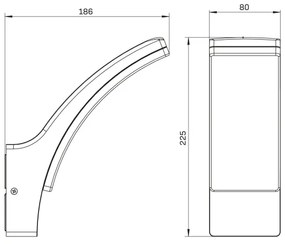 Applique a LED da esterno AMY LED/12W/230V IP44 nero