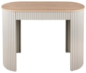 Tavolo consolle beige in metallo 40x100 cm Estriado – Leitmotiv