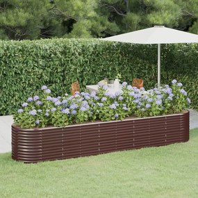 Letto Giardino Acciaio Verniciato A Polvere 368x80x68cm Marrone /