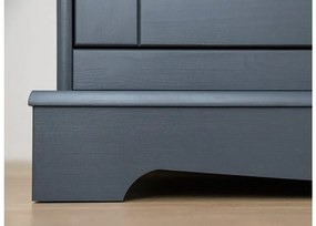 Vetrina shabby chic pino massello pino due ante grafite top color rovere