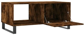 Tavolino da Salotto Rovere Fumo 90x50x40cm in Legno Multistrato