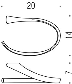 Colombo Land B2831 portasciugamani ad Anello a parete Cromo