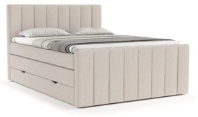 Letto boxspring beige con contenitore 180x200 cm Ruby - Maison de Rêve