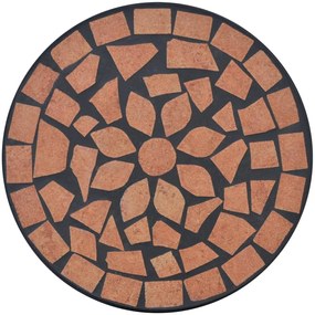 Tavolino per Piante con Mosaico Terracotta
