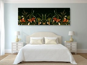 Stampa su tela – Con ornamento floreale